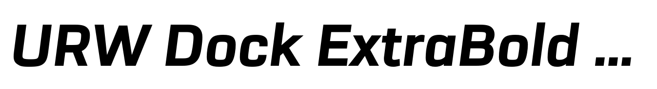 URW Dock ExtraBold Italic